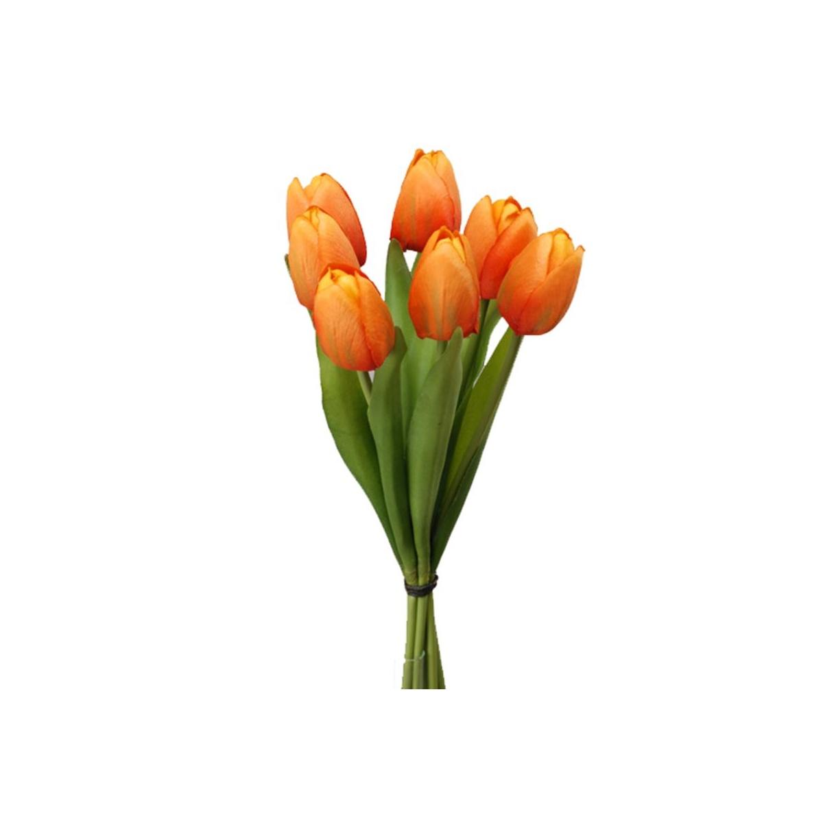 Fiore tulipano arancione mazzetto 37 cm