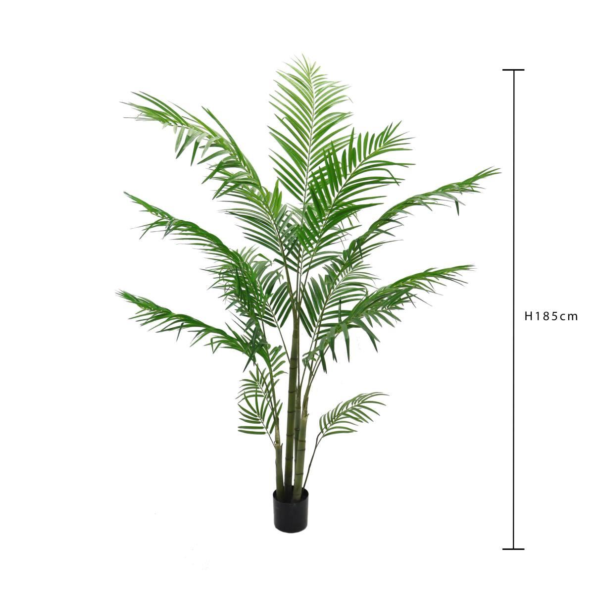 Pianta palma areca pvc verde vaso 185 cm