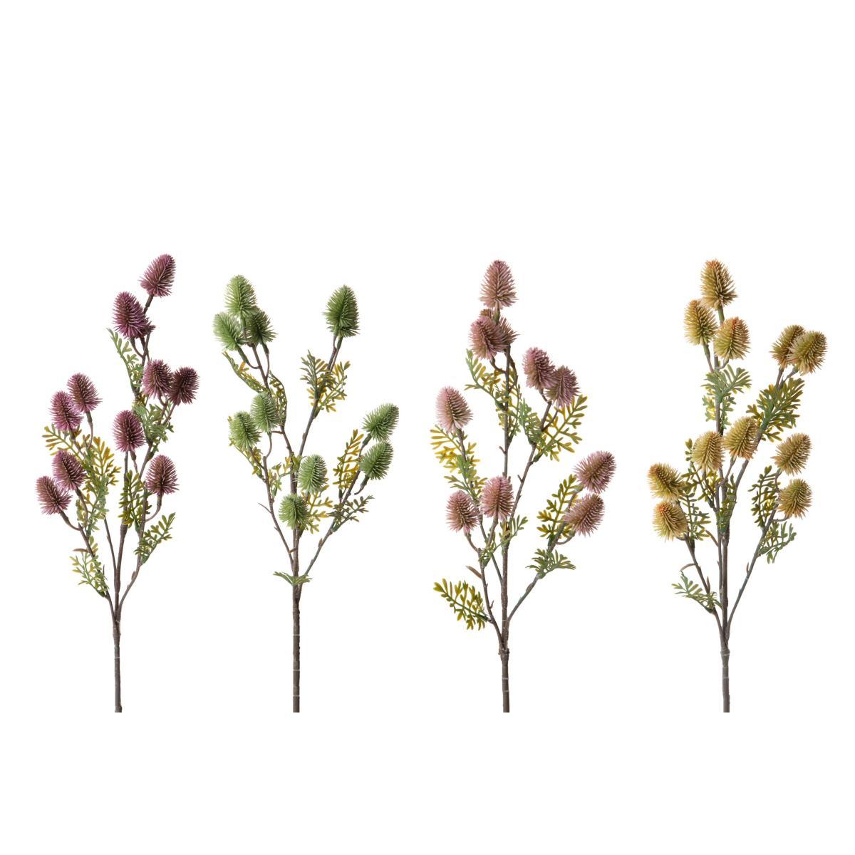Fiore mini cardo x11 assortito 4 colori 64 cm