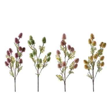 Fiore mini cardo x11 assortito 4 colori 64 cm