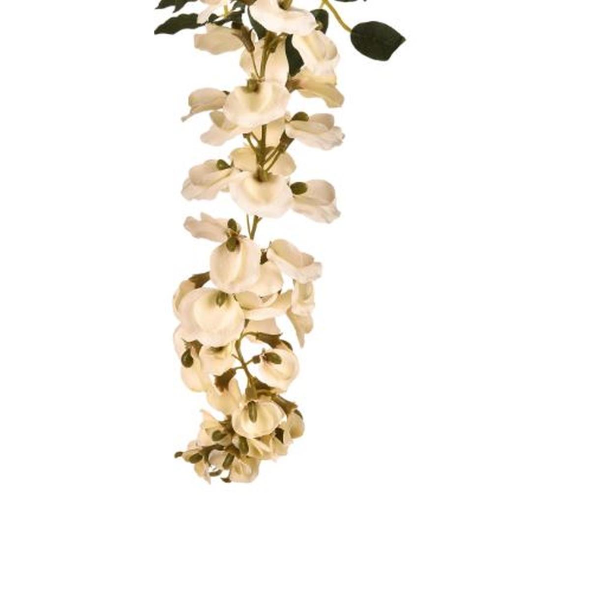 Fiore rametto glicine bianco x2 102 cm