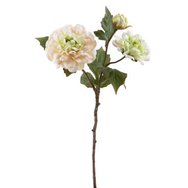 Fiore dalia bianco crema x3 59 cm