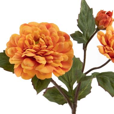 Fiore dalia arancione x3 59 cm