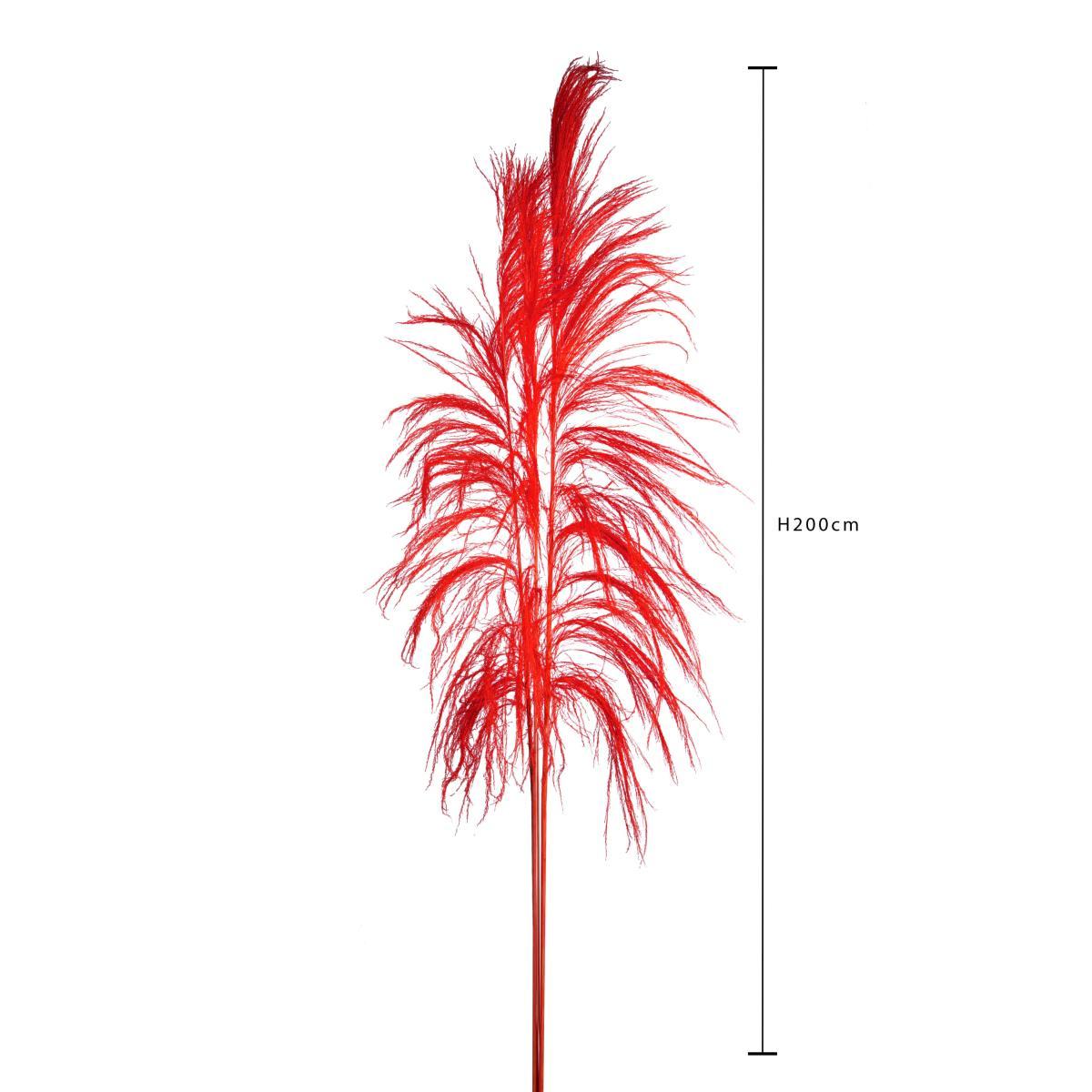 Fiore rametto cana brava naturale rossa 200 cm