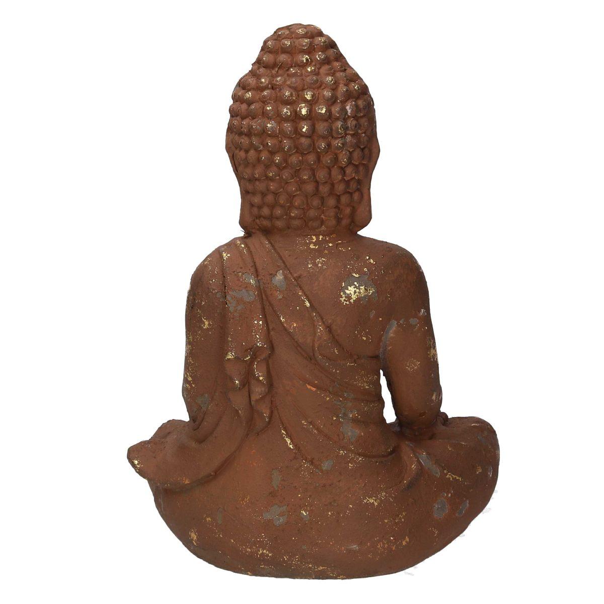 Statua buddha resina bronzo oro