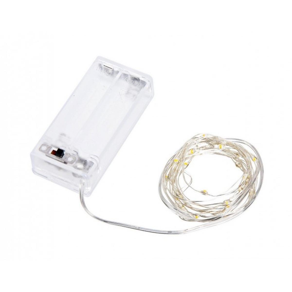 Luci di natale esterno batteria 20 led bianco caldo