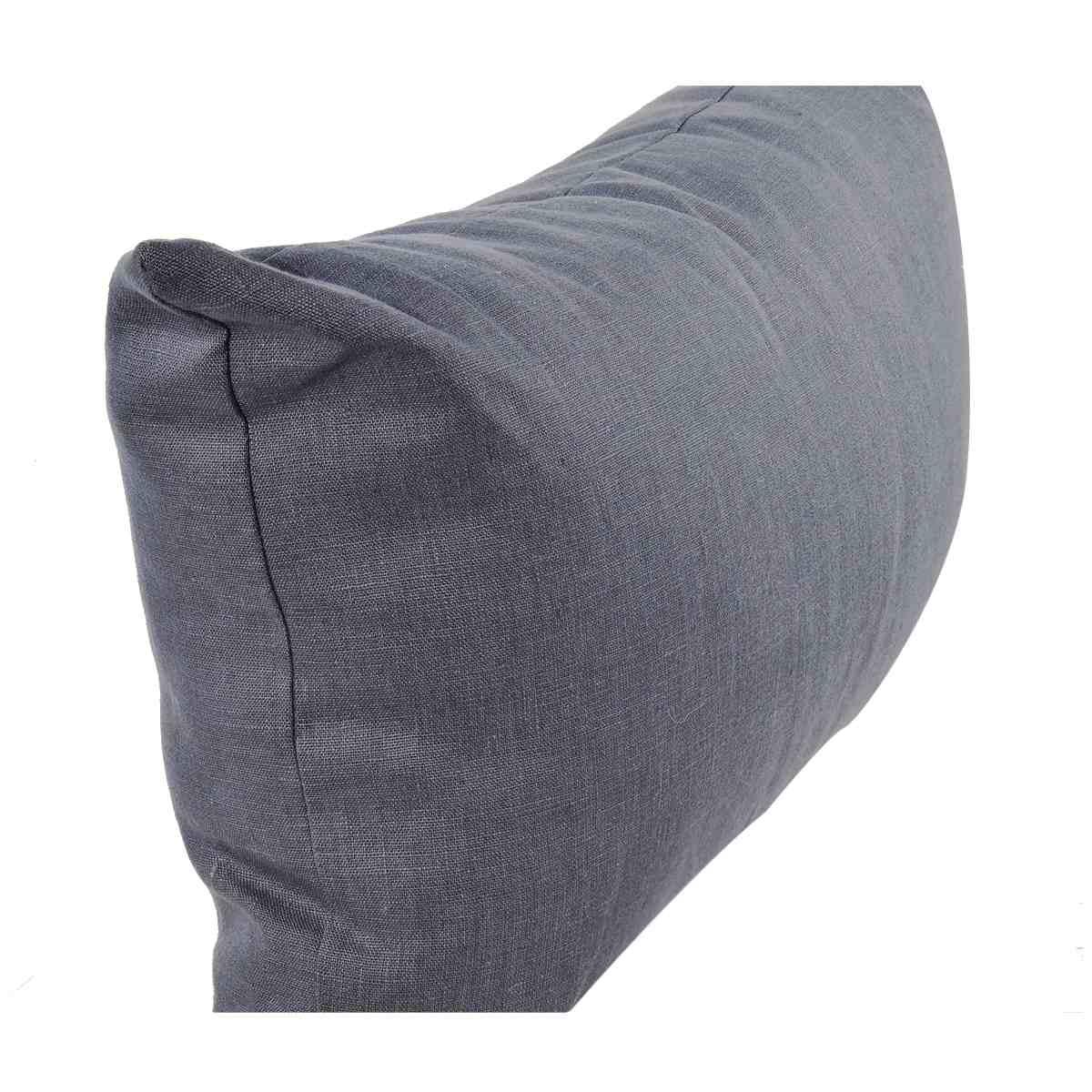 Cuscino arredo lino grigio 40 x 60 x 20 cm