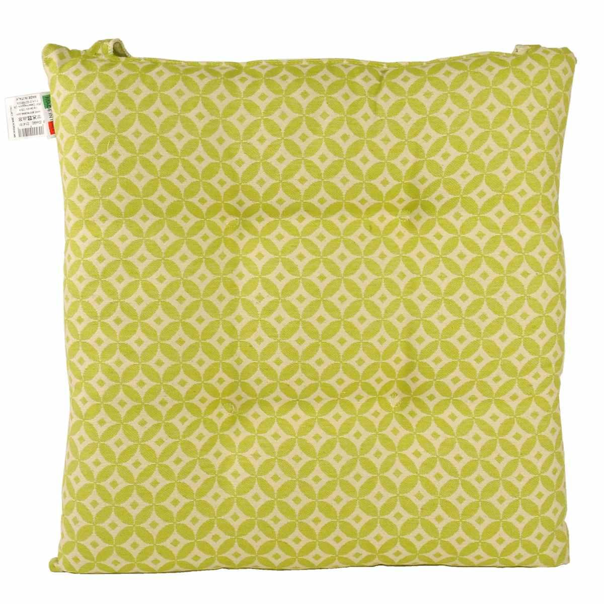 Cuscino sedia morbidone optic verde 41 x 41 x 7 cm