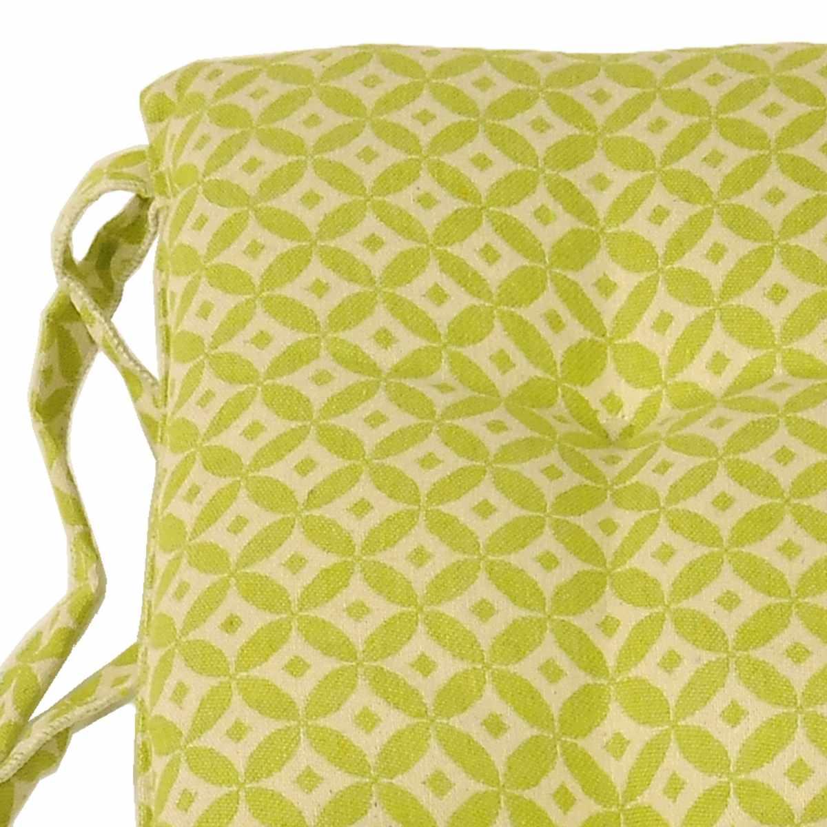 Cuscino sedia morbidone optic verde 41 x 41 x 7 cm