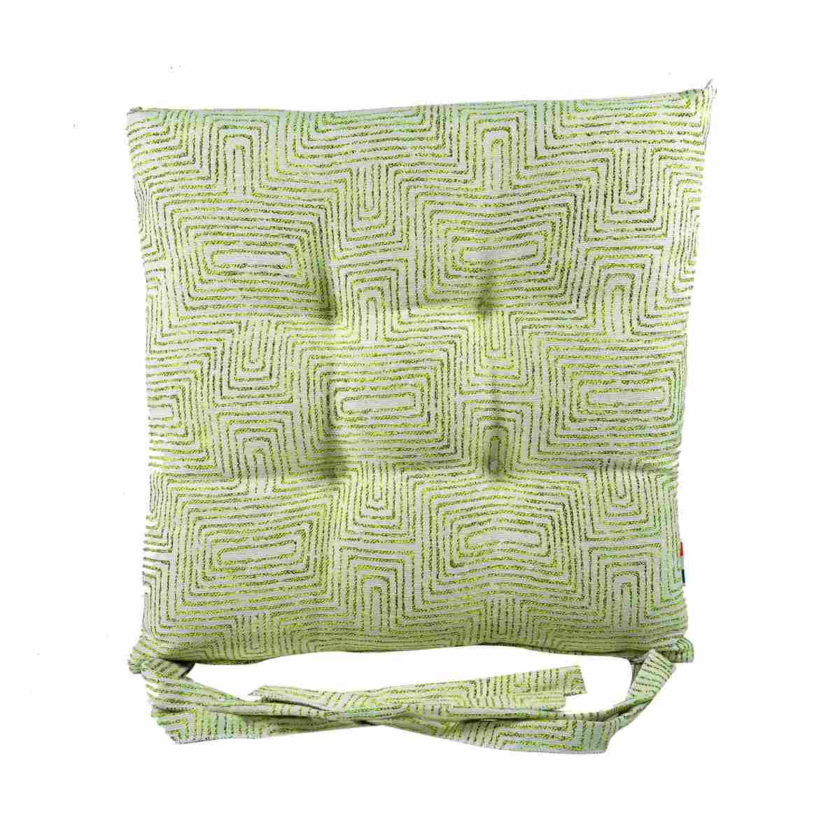 Cuscino sedia morbidone inca verde 40 x 40 cm