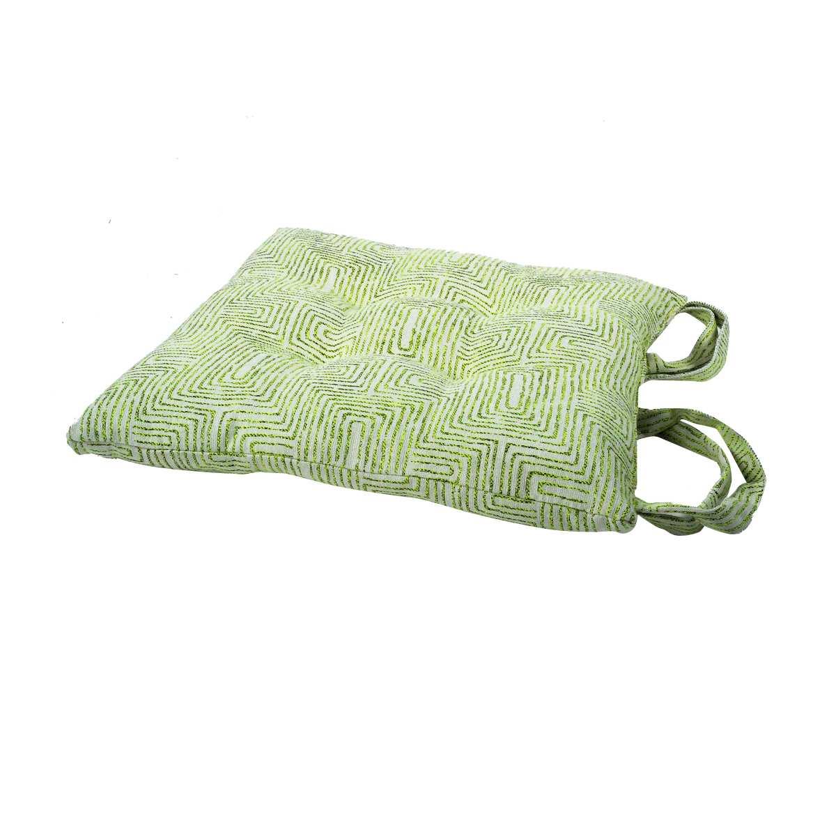 Cuscino sedia morbidone inca verde 40 x 40 cm
