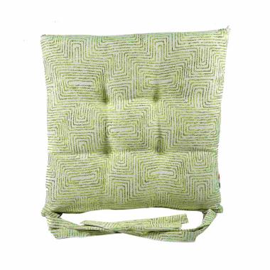 Cuscino sedia morbidone inca verde 40 x 40 cm