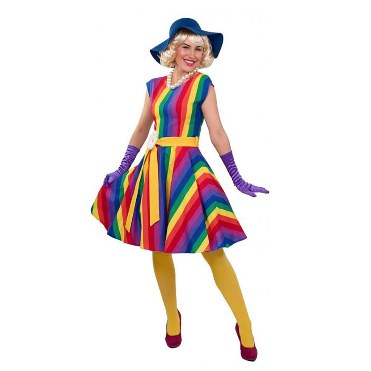 Costume clown arcobaleno