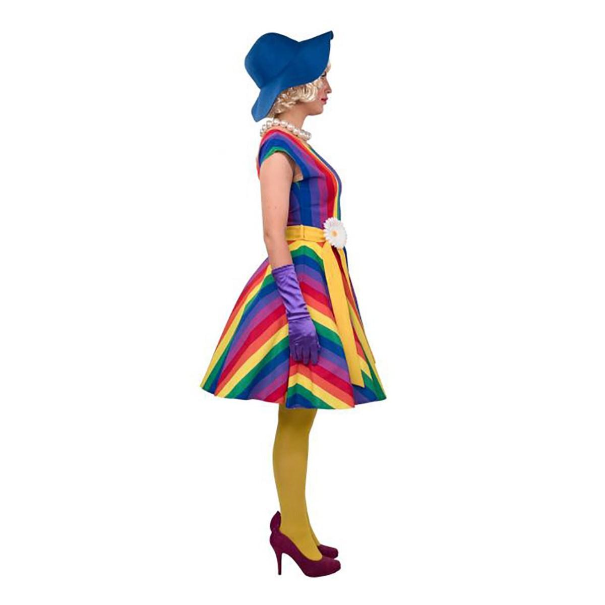 Costume clown arcobaleno