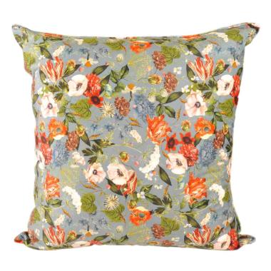Cuscino arredo velour campanule 55 x 55 x 23 cm