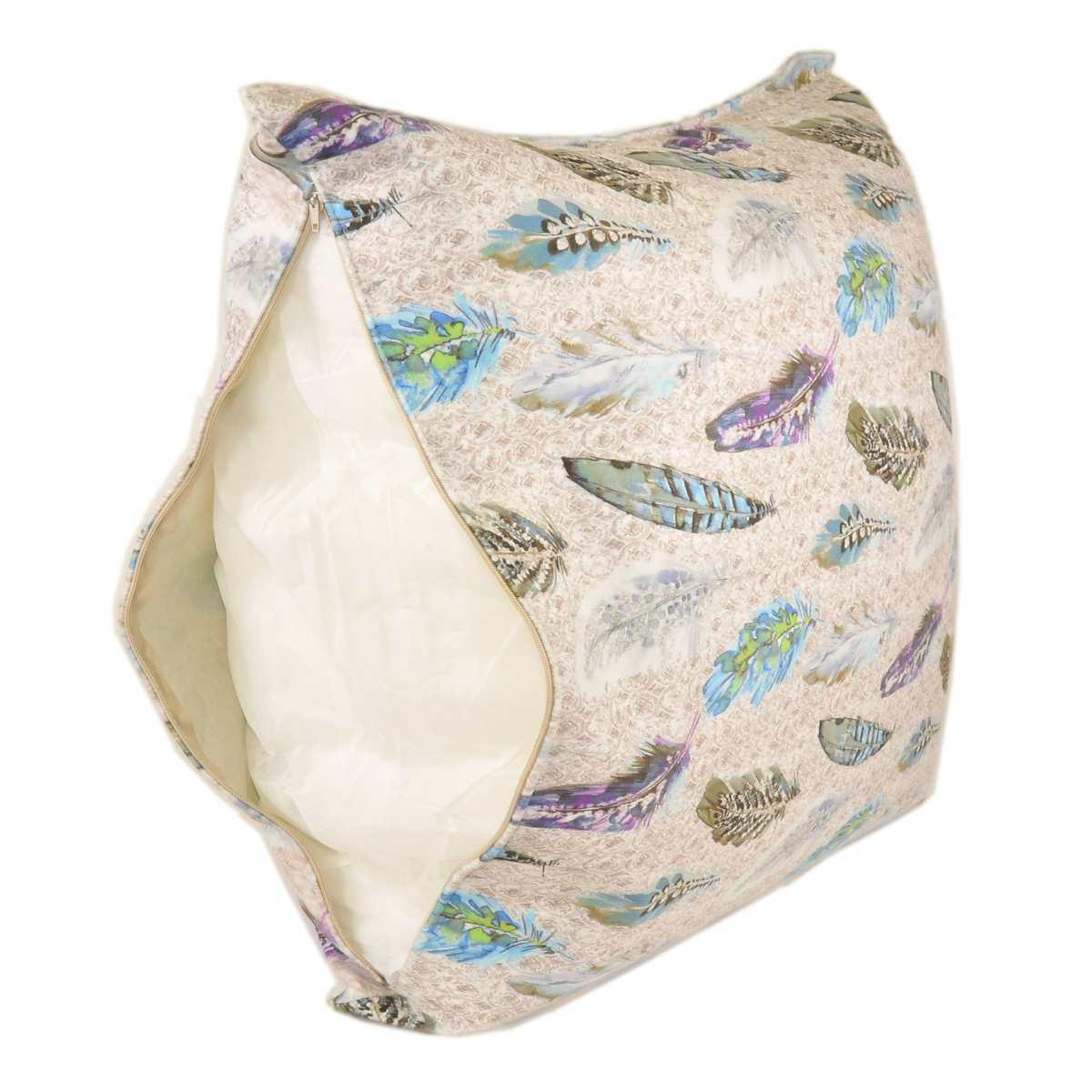 Cuscino arredo velour piuma 55 x 55 x 23 cm