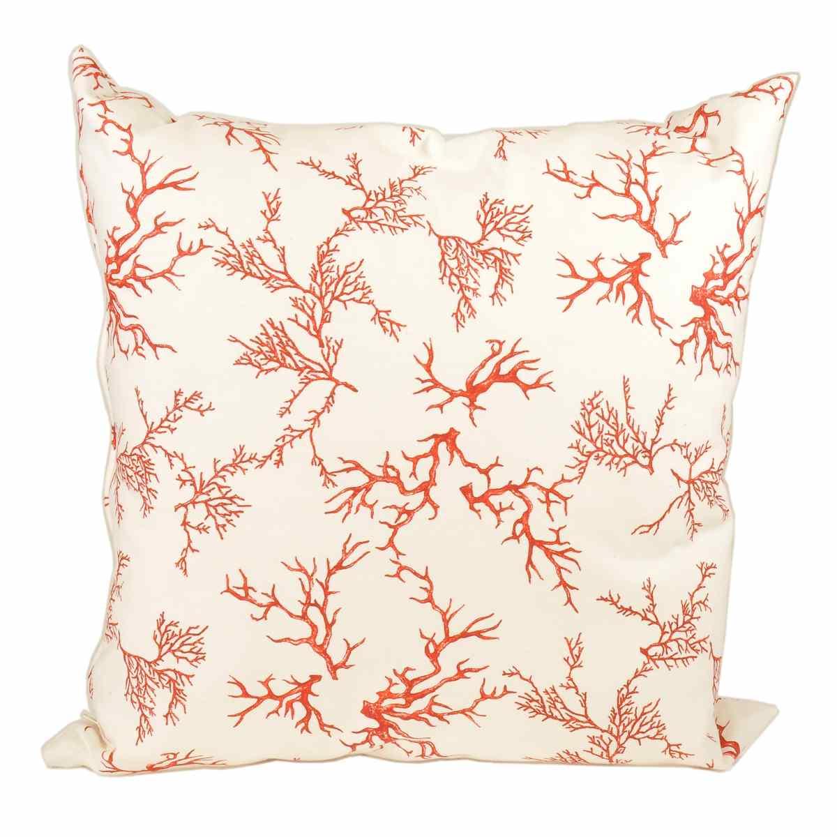 Cuscino arredo cotton corallo rosso 42 x 42 cm