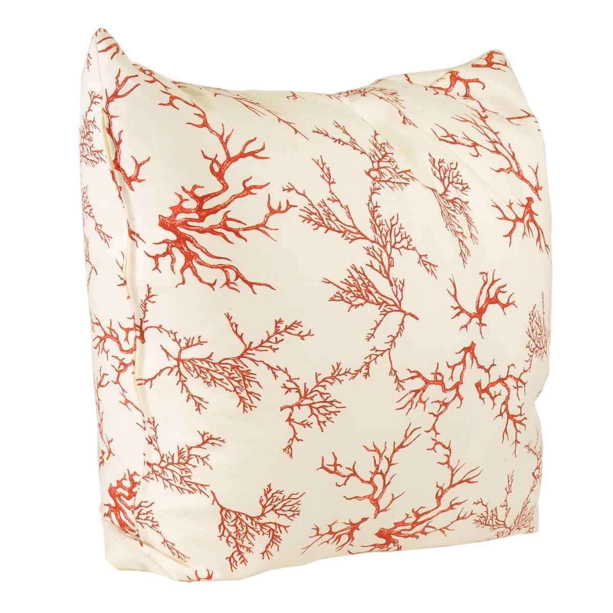Cuscino arredo cotton corallo rosso 42 x 42 cm