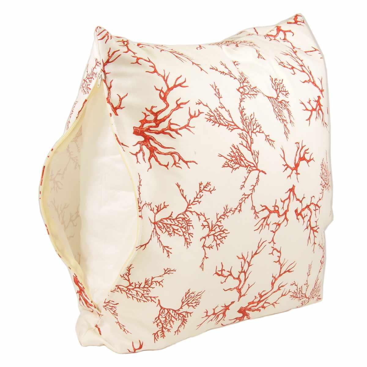Cuscino arredo cotton corallo rosso 42 x 42 cm