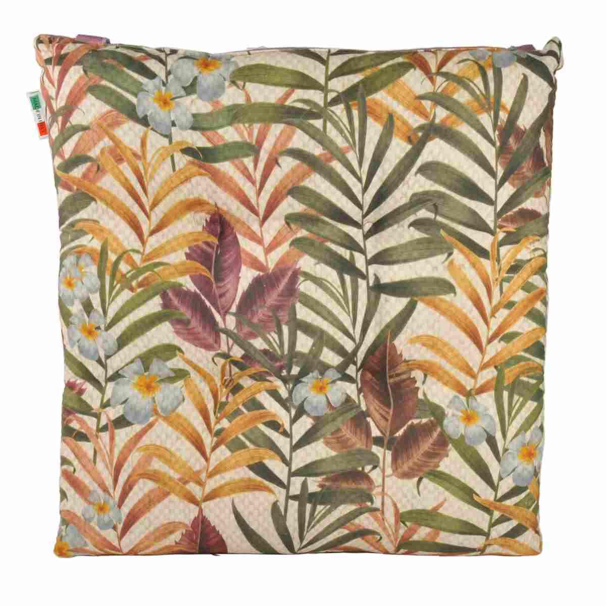 Cuscino sedia morbidone cotton palma 41 x 41 x 7 cm