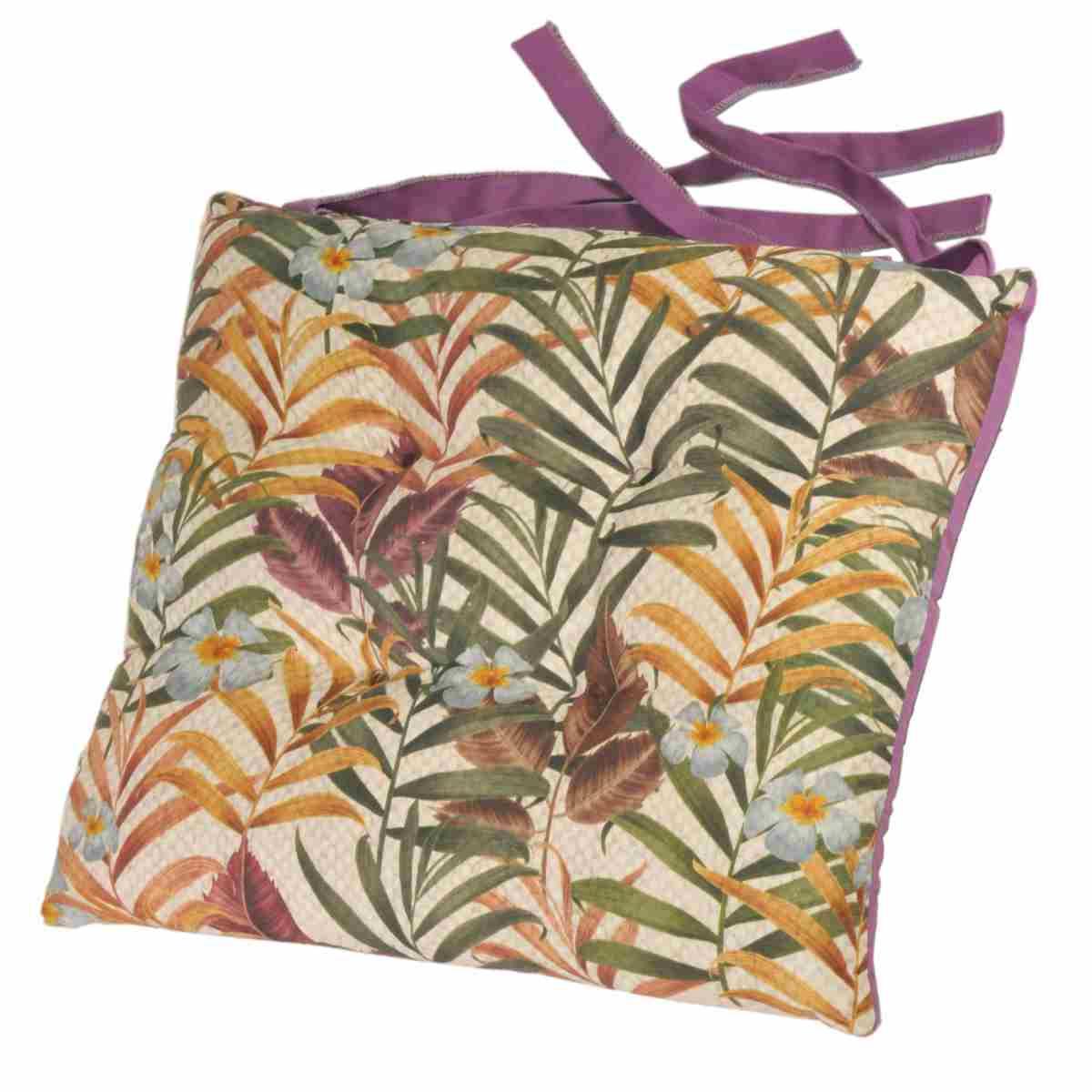 Cuscino sedia morbidone cotton palma 41 x 41 x 7 cm