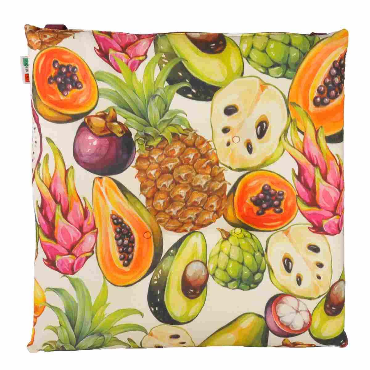 Cuscino sedia morbidone cotton tropical 41 x 41 cm