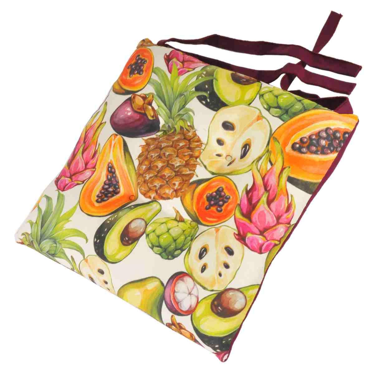 Cuscino sedia morbidone cotton tropical 41 x 41 cm