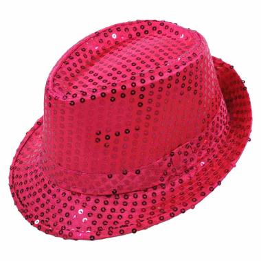 Cappello borsalino rosa paillettes