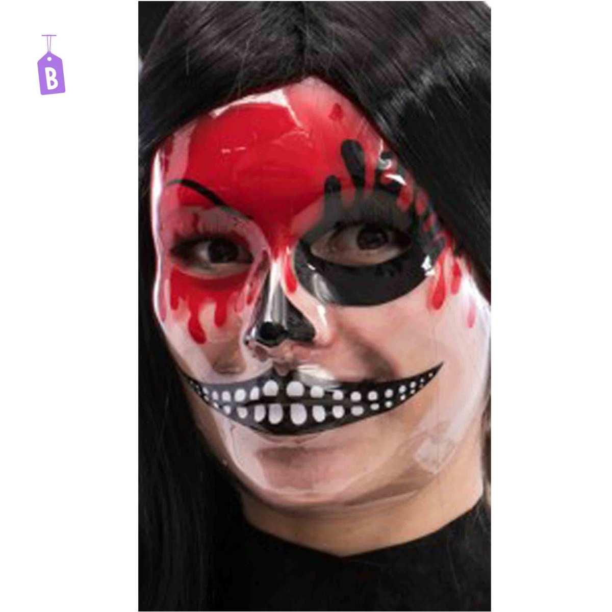 Maschera viso pvc teschio decorazioni