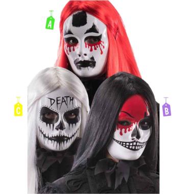 Maschera viso pvc teschio decorazioni