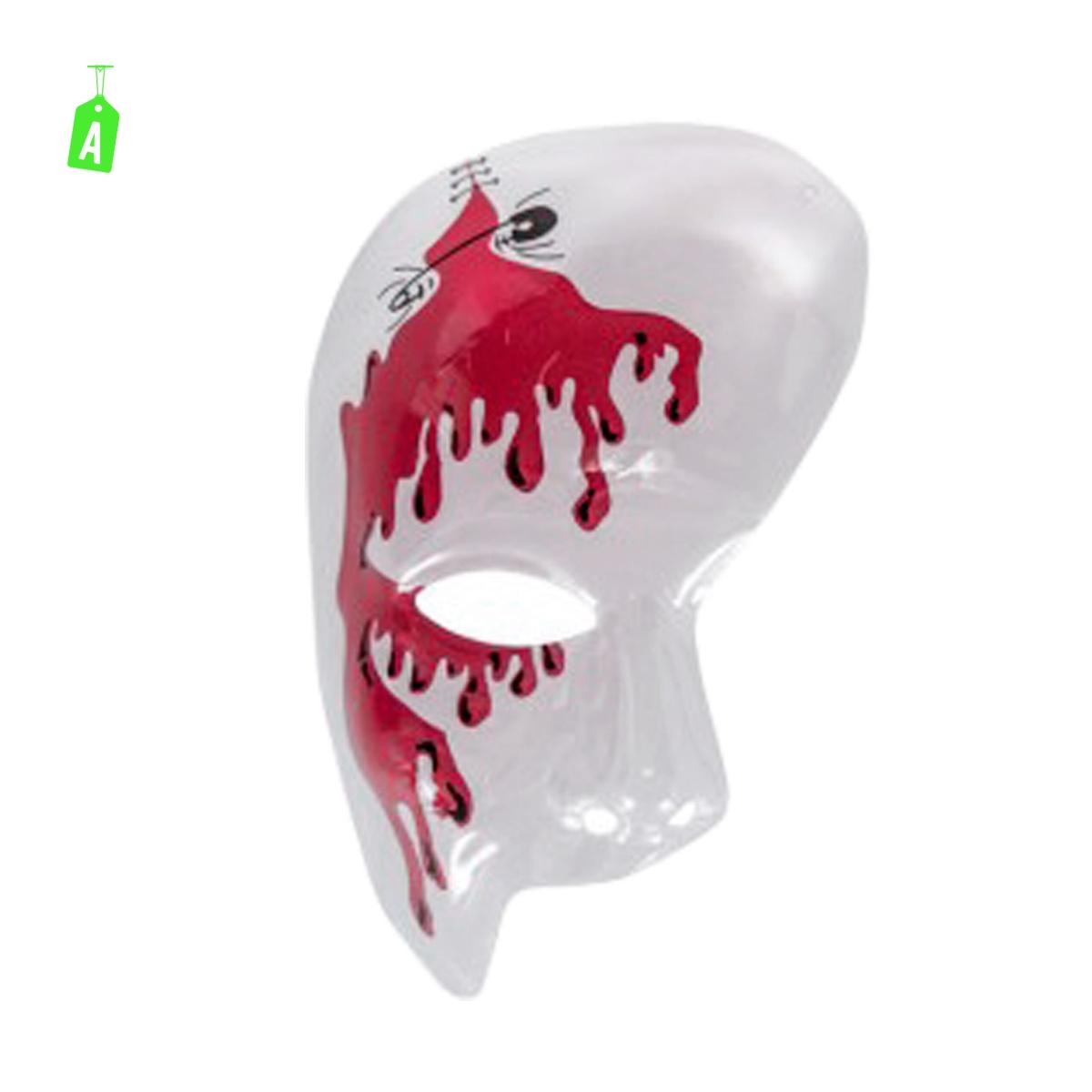 Maschera viso pvc teschio mezzo viso pvc trasparente