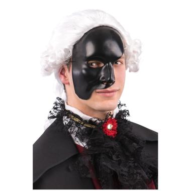 Maschera viso pvc nero opaco mezzo viso