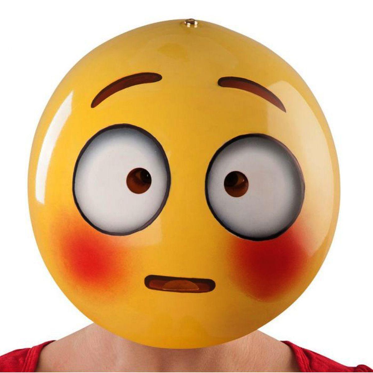 Maschera viso pvc emoticon stupita