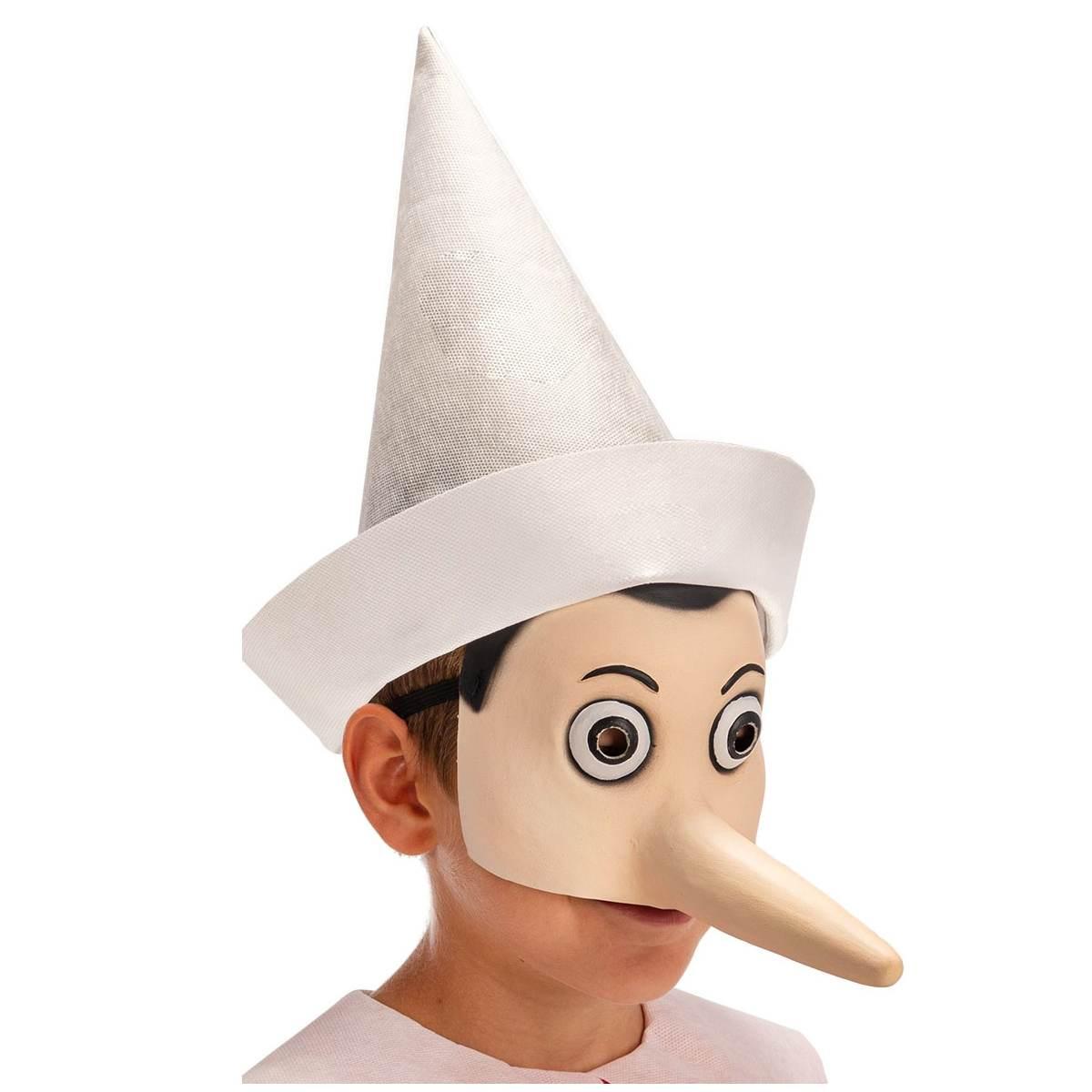 Maschera viso lattice pinocchio mezzo volto