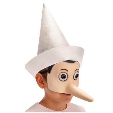 Maschera viso lattice pinocchio mezzo volto