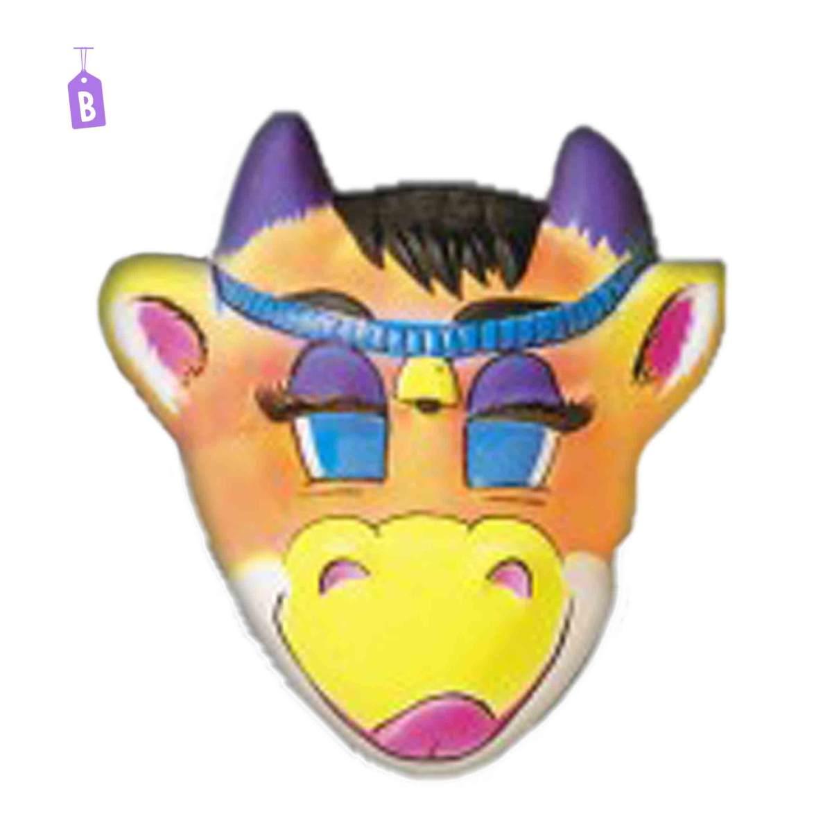 Maschera viso pvc animali multicolor