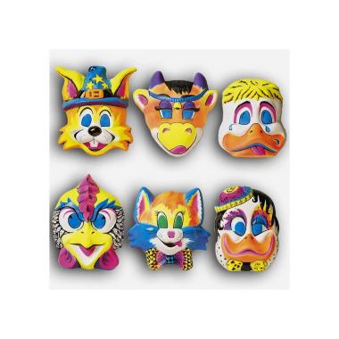 Maschera viso pvc animali multicolor