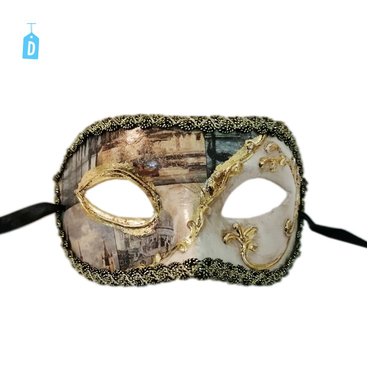 Maschera viso pvc veneziana in cartapesta