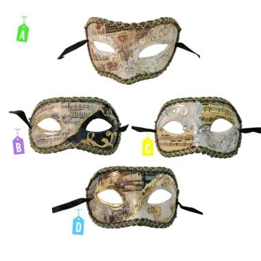 Maschera viso pvc veneziana in cartapesta