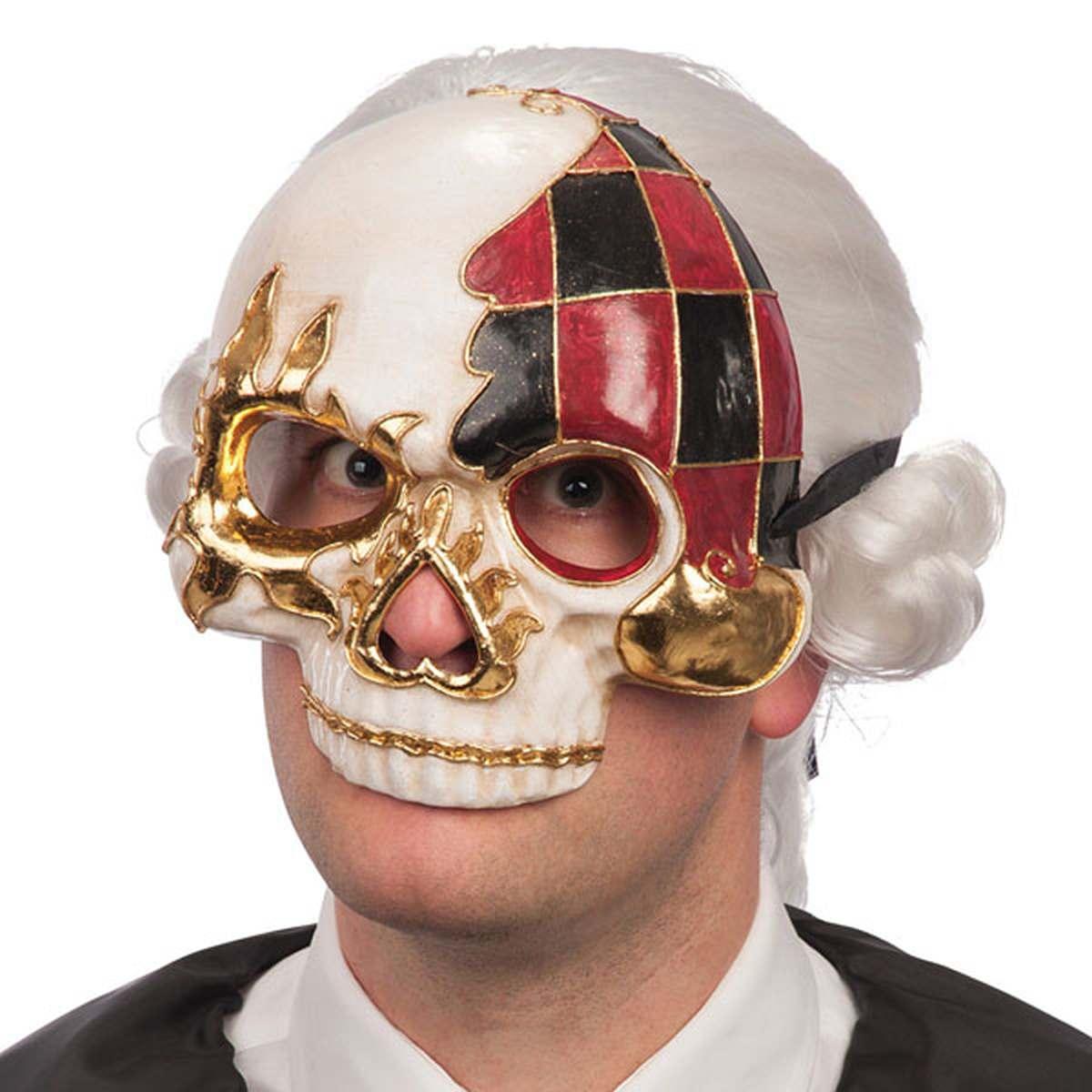 Maschera viso pvc teschio cartapesta