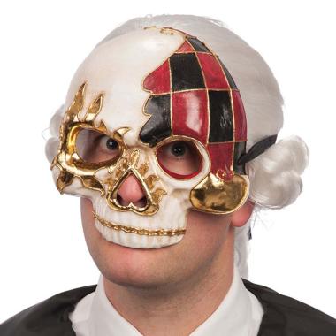 Maschera viso pvc teschio cartapesta