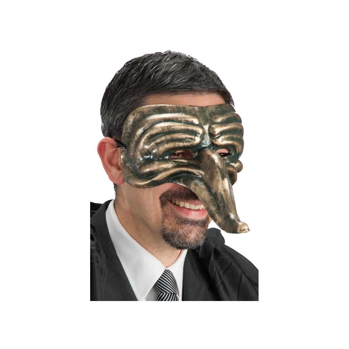 Maschera viso pvc bronzo naso lungo