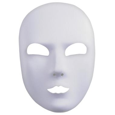 Maschera viso tessuto bianca