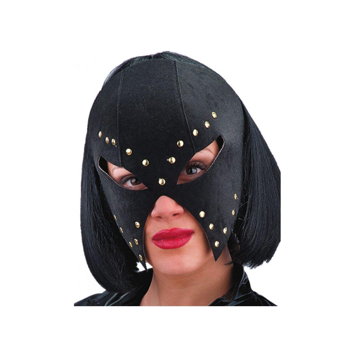 Maschera viso del mistero dainetto nero borchie