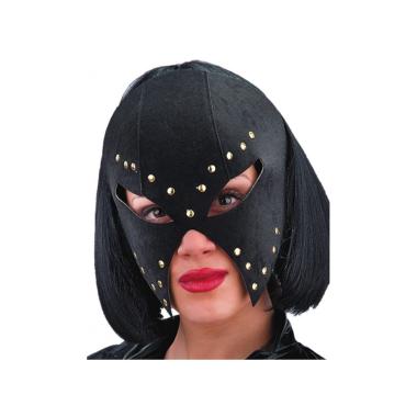 Maschera viso del mistero dainetto nero borchie