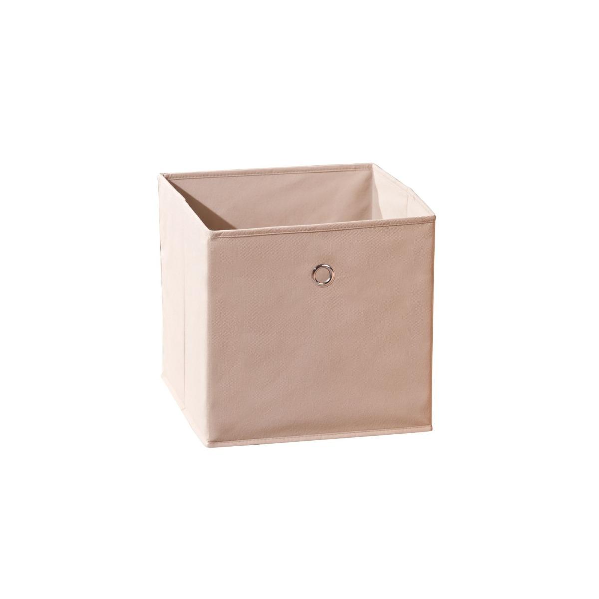 Cestino cubo beige 32 x 32 x 31 cm