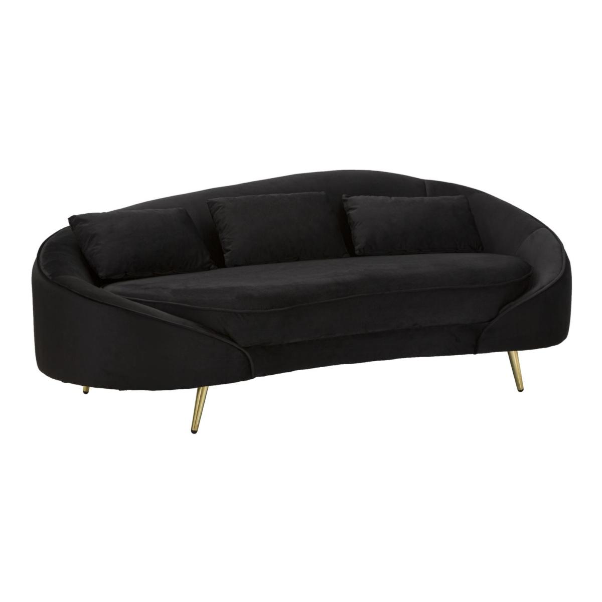 Divano 3 posti oslo cuscini nero 185 x 84 x 68 cm