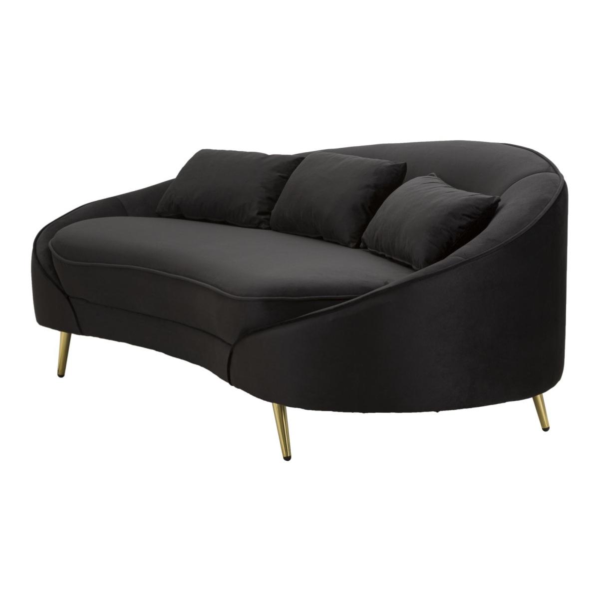 Divano 3 posti oslo cuscini nero 185 x 84 x 68 cm