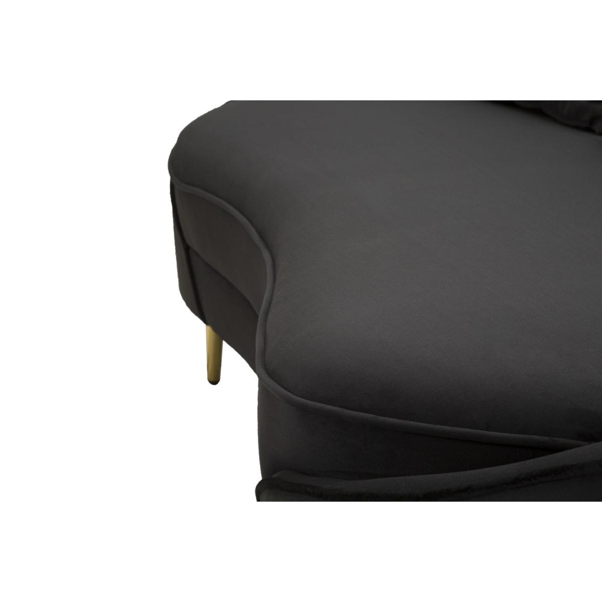 Divano 3 posti oslo cuscini nero 185 x 84 x 68 cm