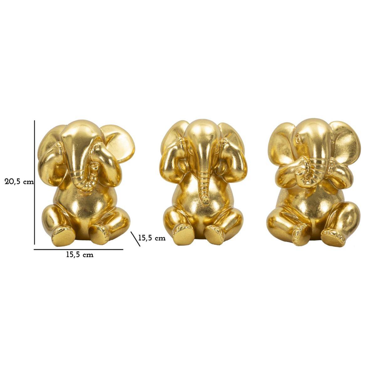 Elefante non vedo non sento non parlo Set 3 pz